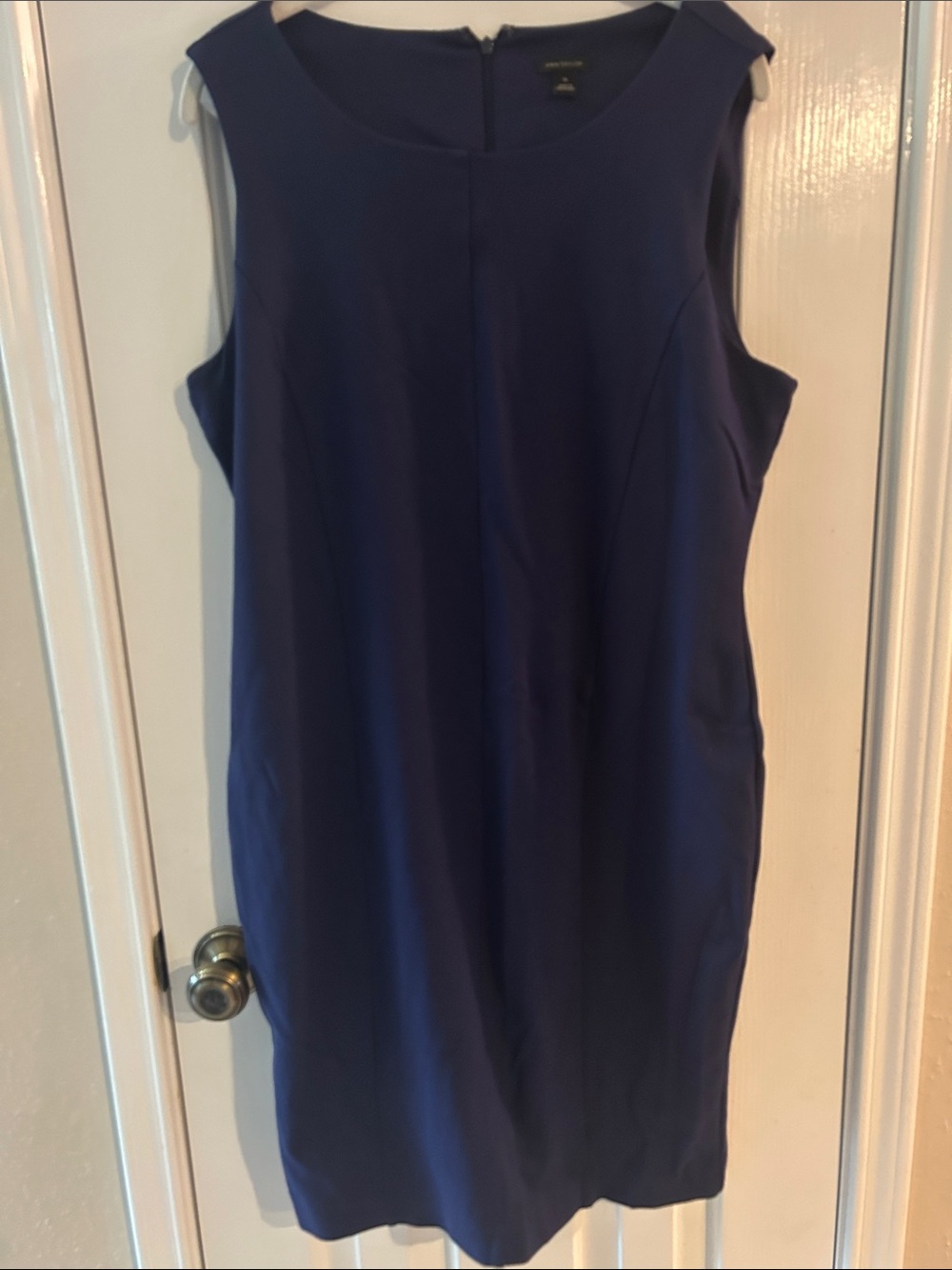 Ann Taylor Sleeveless Shift Dress in Deep Blue